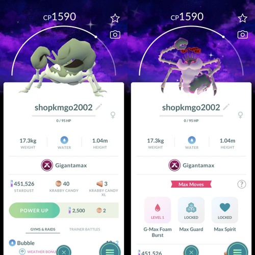 Shiny gigantamax kingler dark - gigantamax,