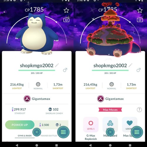 Shiny snorlax gigantamax dark - shiny,