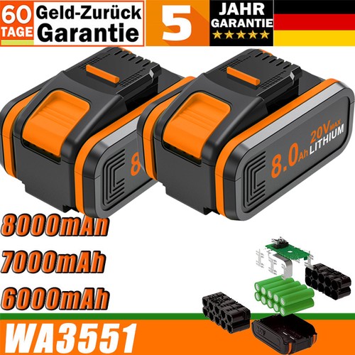 Per worx 20v max - per, 8000mah