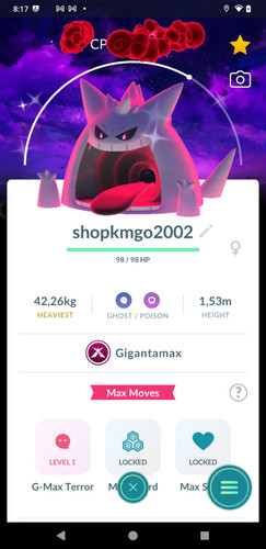 Shiny gigantamax gengar - shiny,